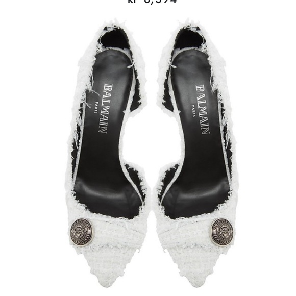 💥SOLD!💥 BALMAIN JULIE D’ORSAY TWEED HEELS - Picture 2 of 16